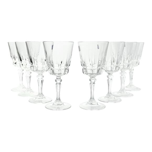 Cristal d'Arque Other - Cristal d’Arques “Chantelle” 8 Crystal Wine Glasses 7 1/4” 6oz Lady Victoria
